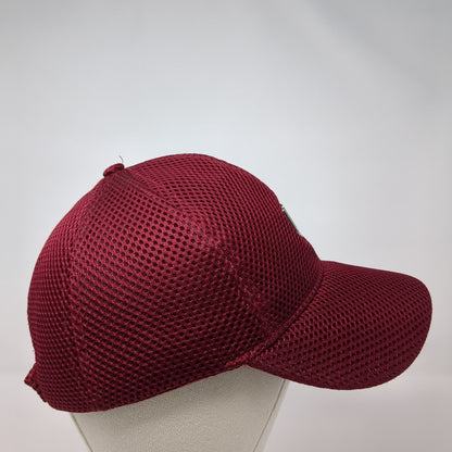 USA Strapback Hat Red One Size Adjustable Embroidered Patriotic 6 Panel