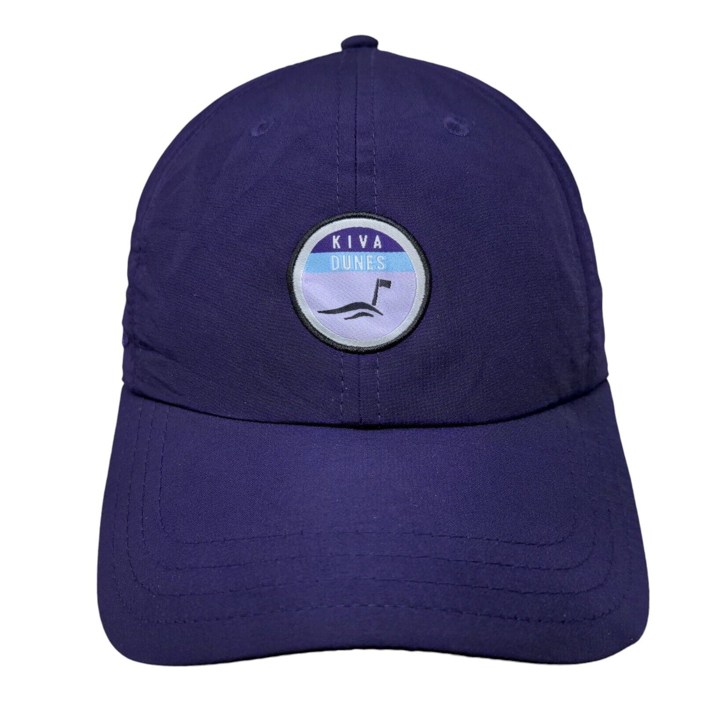 Kiva Dunes Strapback Hat Purple One Size Adjustable Ponytail 6 Panel