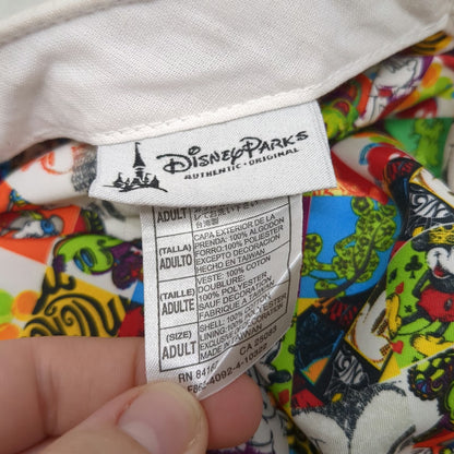 Disney Parks Army Cap White OSFM Strapback Abstract Mickey Graphic Cotton Hat