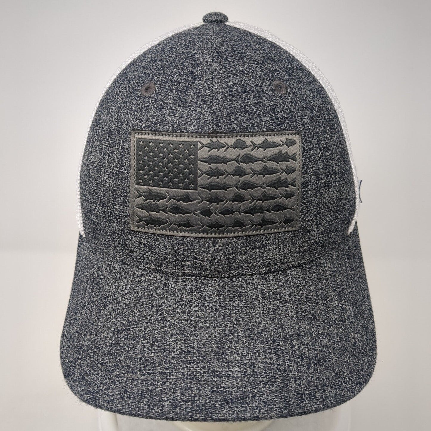 Columbia PFG Fish Flag Patch Fitted Trucker Hat Multi S/M Mesh Back