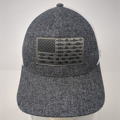 Columbia PFG Fish Flag Patch Fitted Trucker Hat Multi S/M Mesh Back
