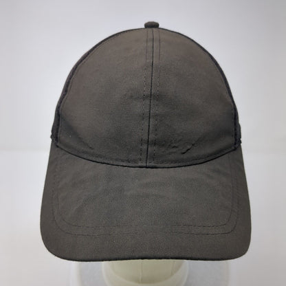 Unbranded Snapback Mesh Back Hat Black One Size Adjustable Solid Blank