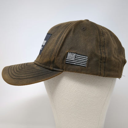 MAX Baseball Cap Brown One Size Snapback Melton Truck Lines USA Flag Camo Hat