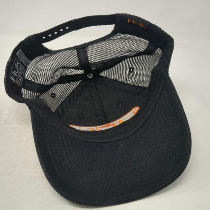 Huk Trucker Hat Black One Size Performance Fishing Mesh Snapback Camo Patch