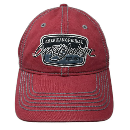 Barrett-Jackson Baseball Cap Red One Size Contrast Stitching Adjustable Hat