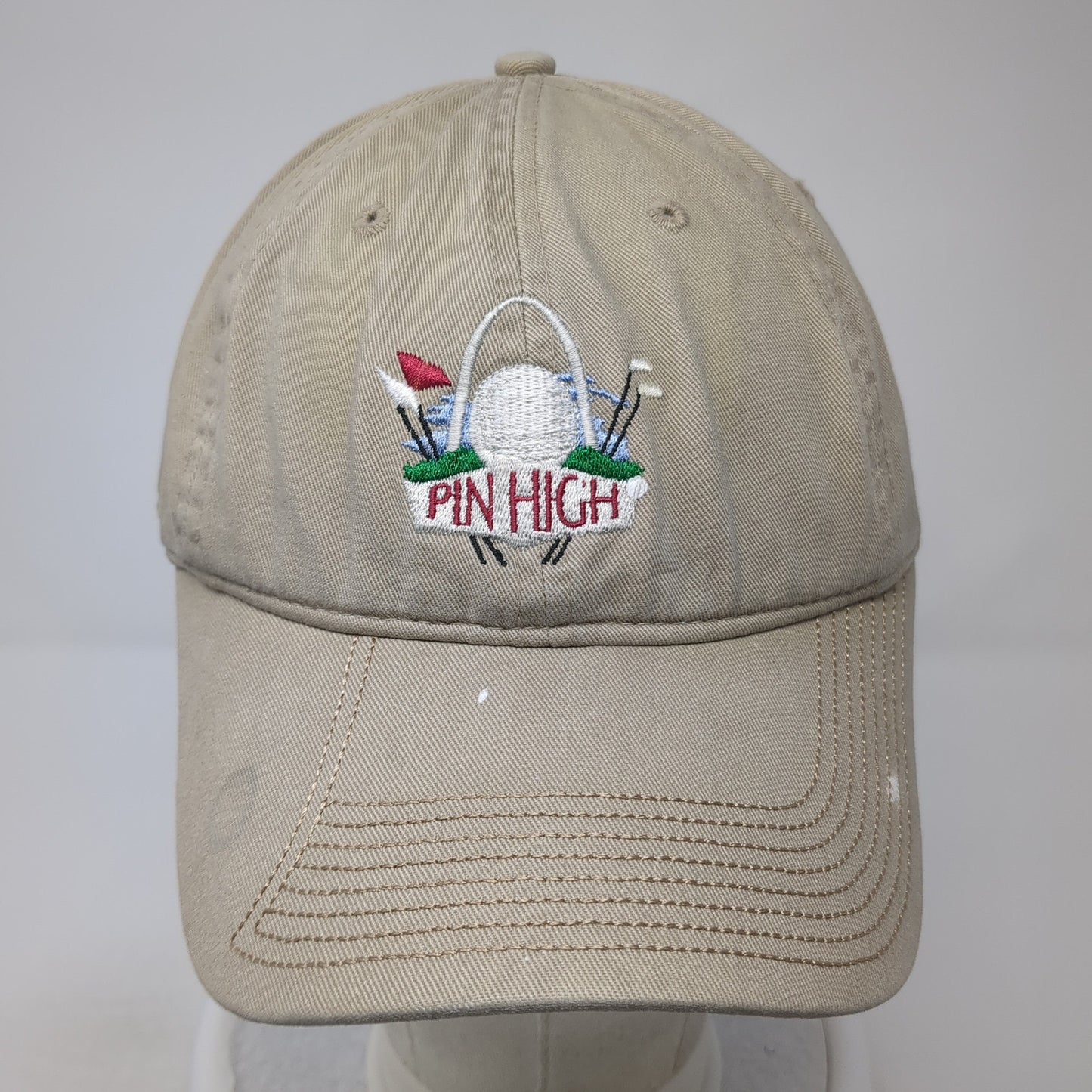 Pin High Slideback Baseball Cap Brown One Size Adjustable Cap America Golf