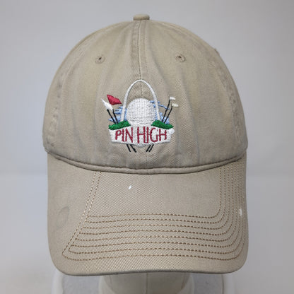 Pin High Slideback Baseball Cap Brown One Size Adjustable Cap America Golf
