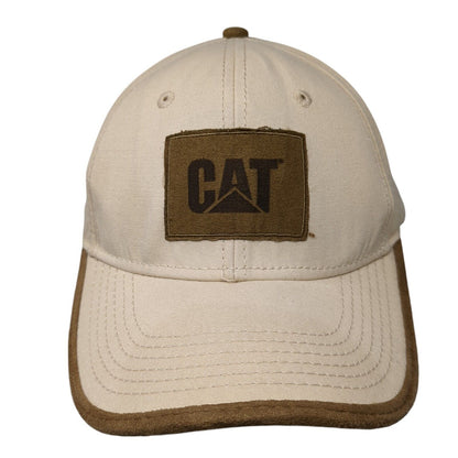 CAT Western State Equipment Strapback Hat Tan OS Adjustable Embroidered Cotton