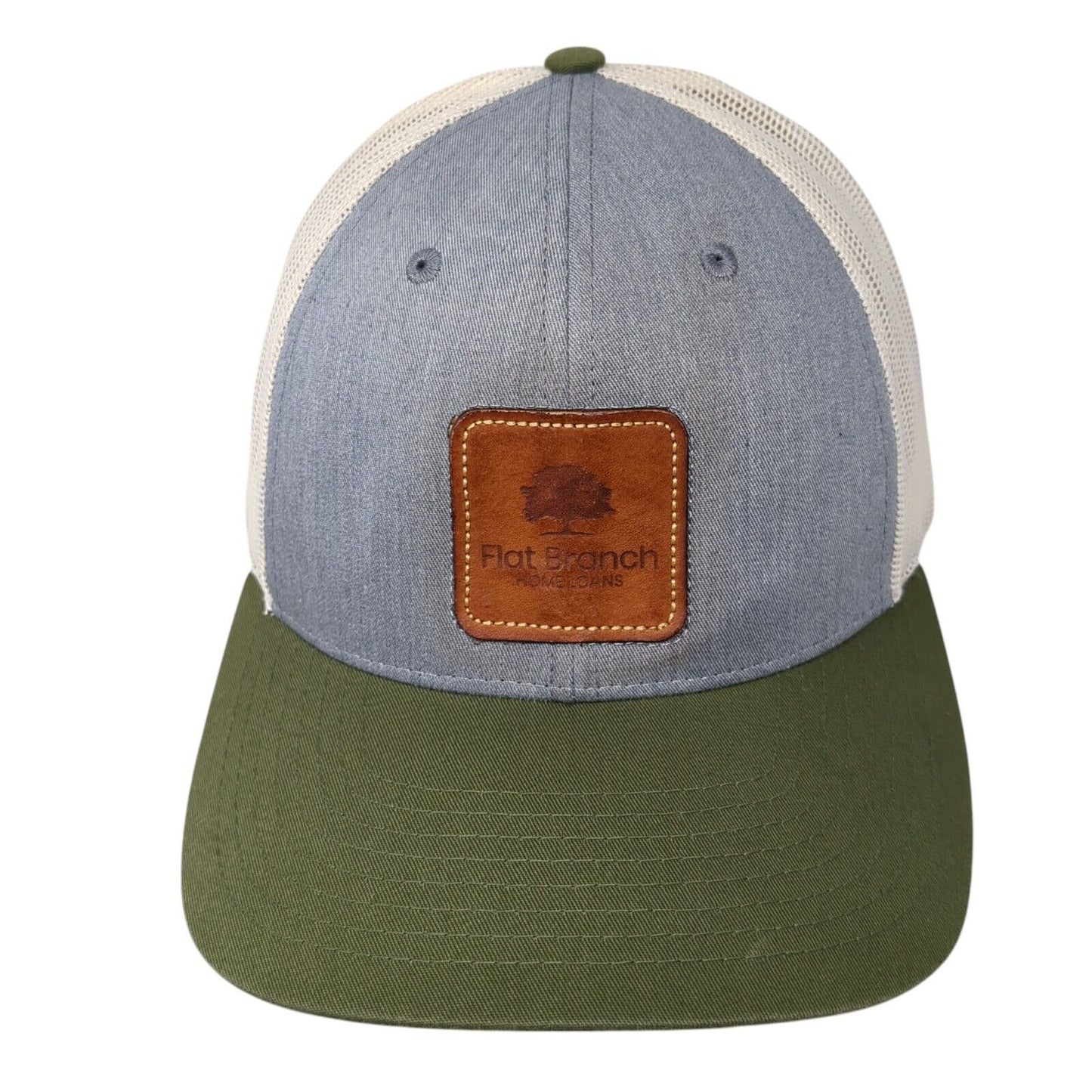 Flat Branch Home Loans Snapback Mesh Back Trucker Hat Multi M/L Patch