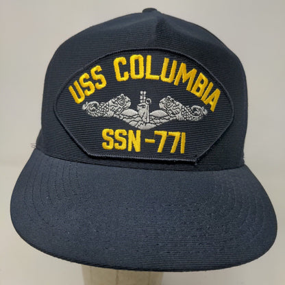 Eagle Crest Men's Snapback Trucker Hat Blue Size OSFA USS Columbia SSN-771 Logo