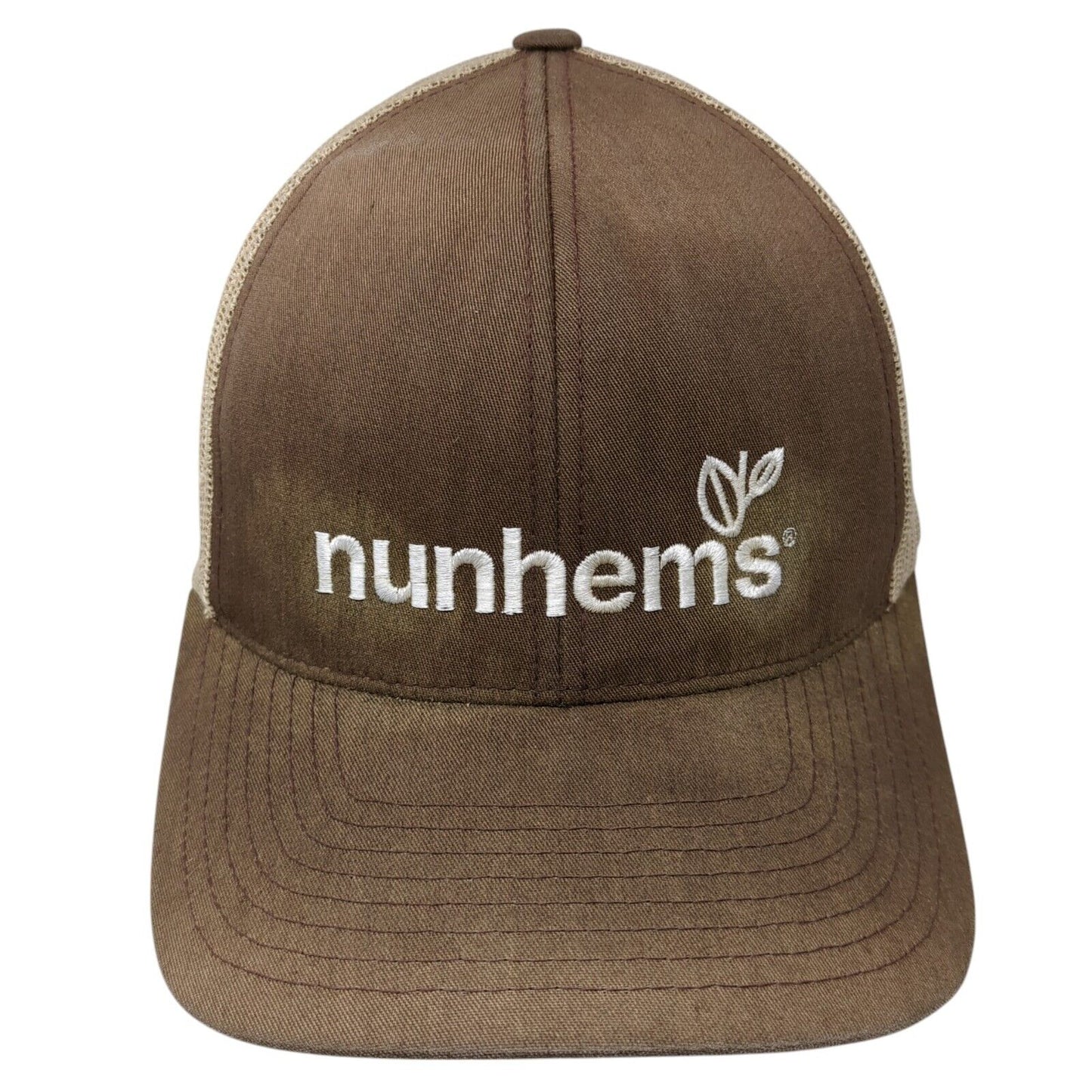 Nunhems Snapback Trucker Hat Brown One Size Mesh Back Embroidered