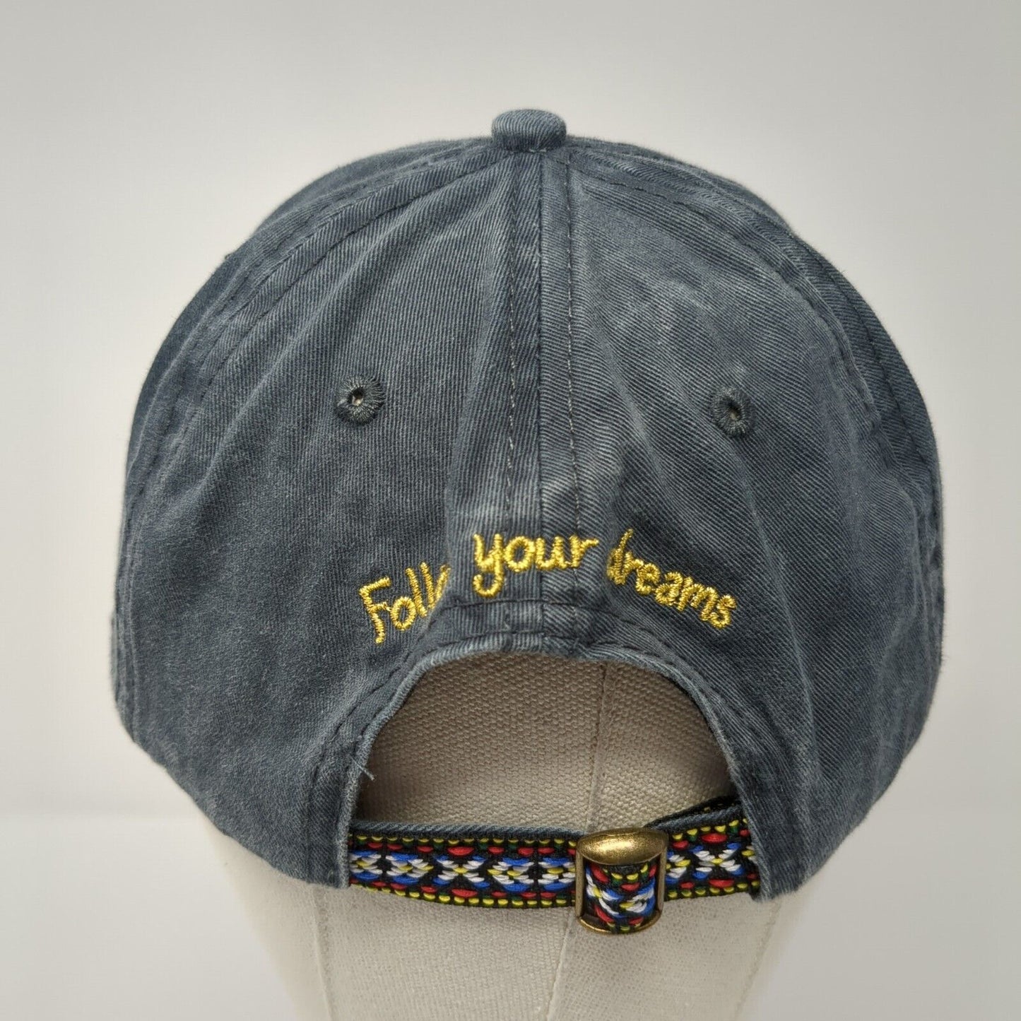 Arrow Follow Your Dreams Slideback Hat Gray OS Adjustable 6 Panel Natural Life
