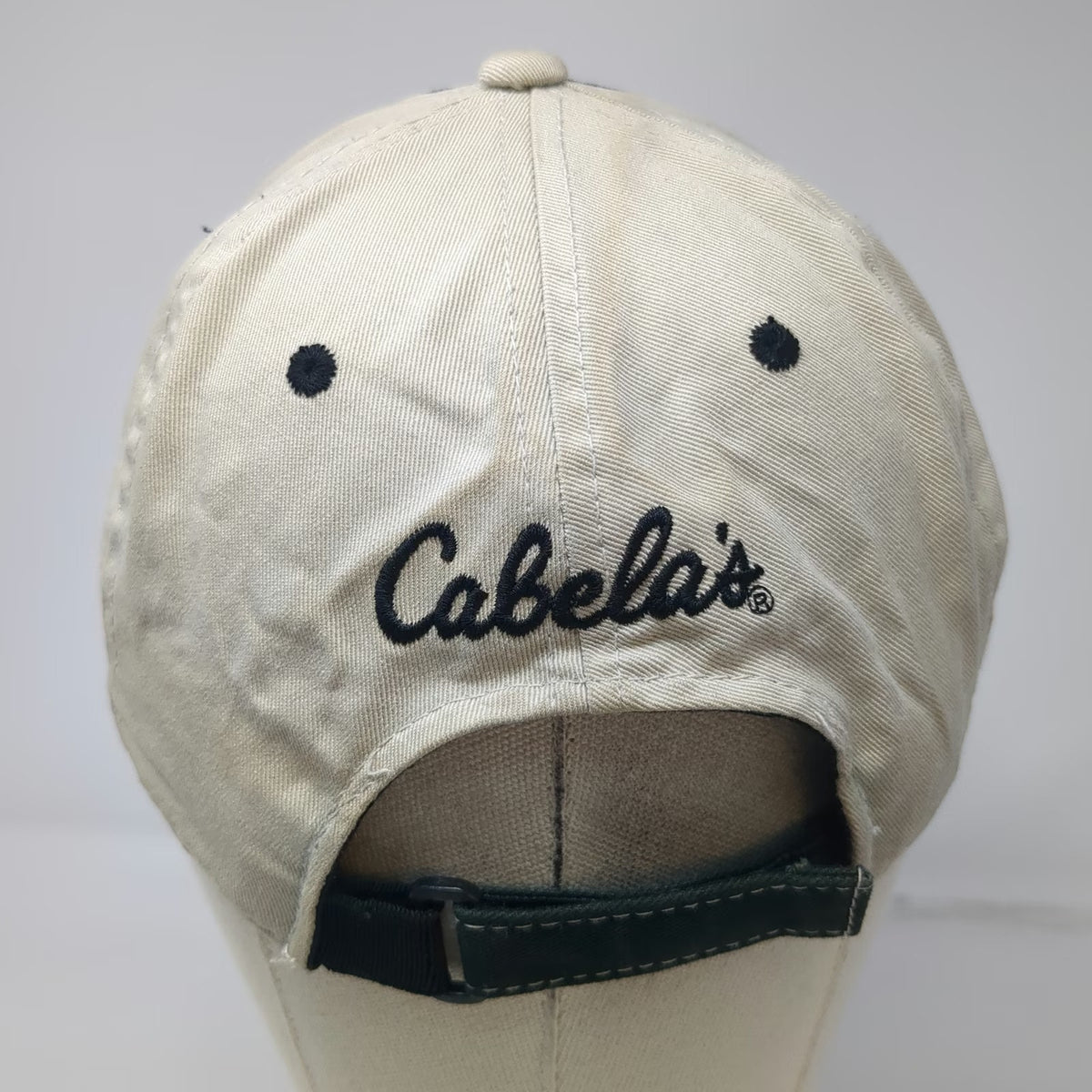 Cabela's Baseball Cap Black One Size Distressed 61 Athletics Slideback Hat