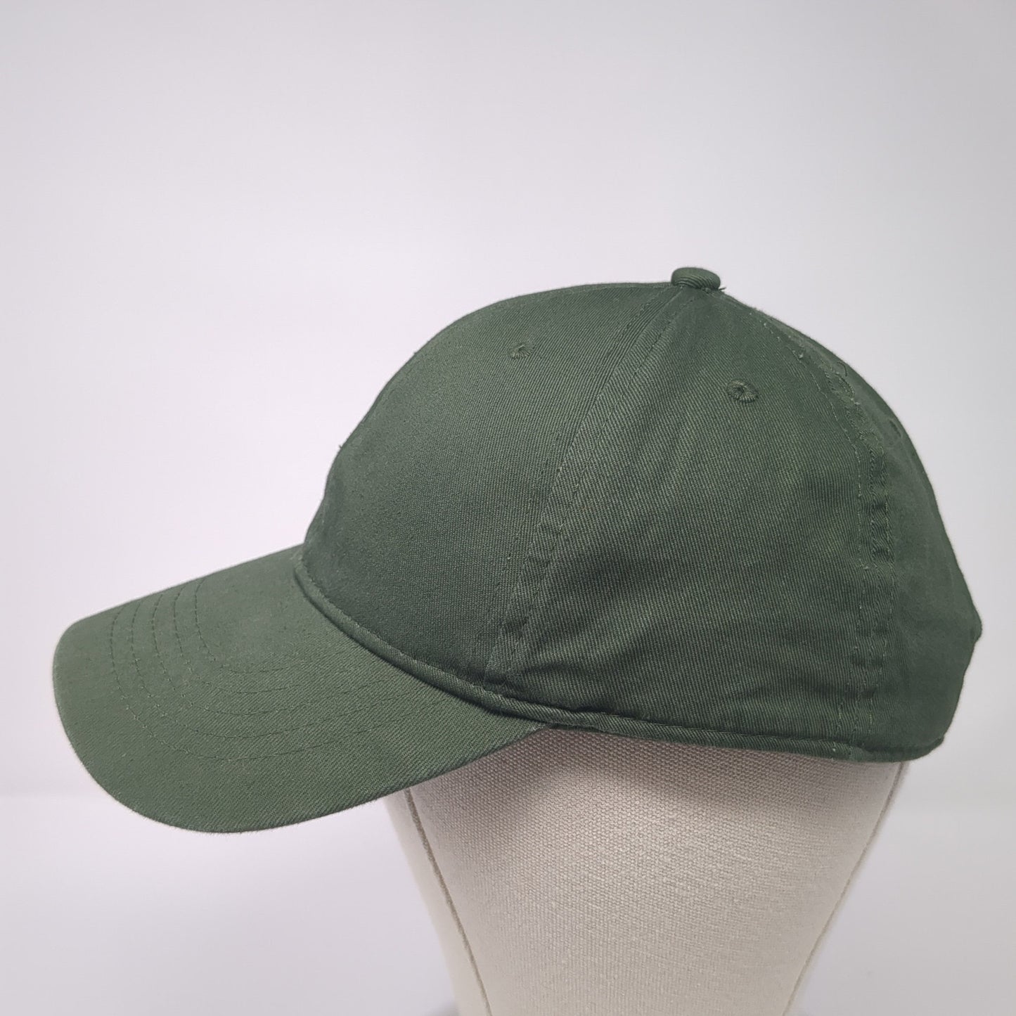 Unbranded Strapback Hat Green One Size Adjustable Solid Blank Outdoor