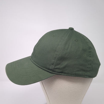 Unbranded Strapback Hat Green One Size Adjustable Solid Blank Outdoor