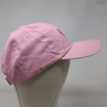 Ixtapa Strapback Hat Pink OSFA Adjustable Embroidered Solid 6 Panel