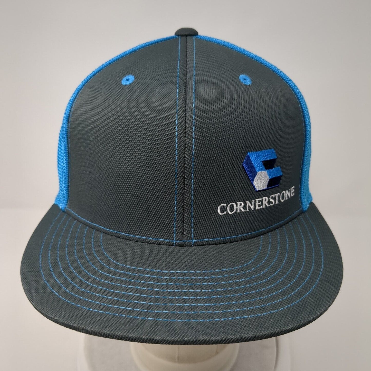 Cornerstone Fitted Trucker Hat Multi 6 7/8-7 3/8 Mesh Back Pacific Headwear