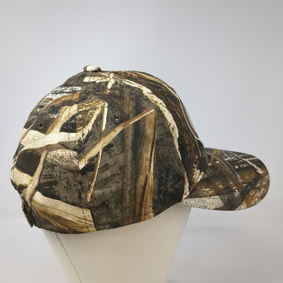 RealTree Chalmers Kubeck 1950 Baseball Cap Brown One Size Camo Strapback Hat