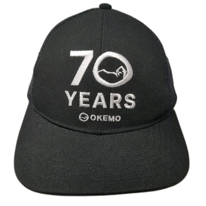 Vail Resorts Okemo 70 Years Staff Trucker Hat Black One Size Mesh Snapback Pepsi