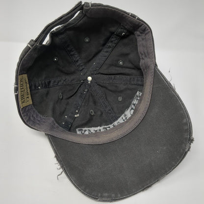 Bad Hair Day Strapback Hat Gray One Size Distressed KB ETHOS Vintage