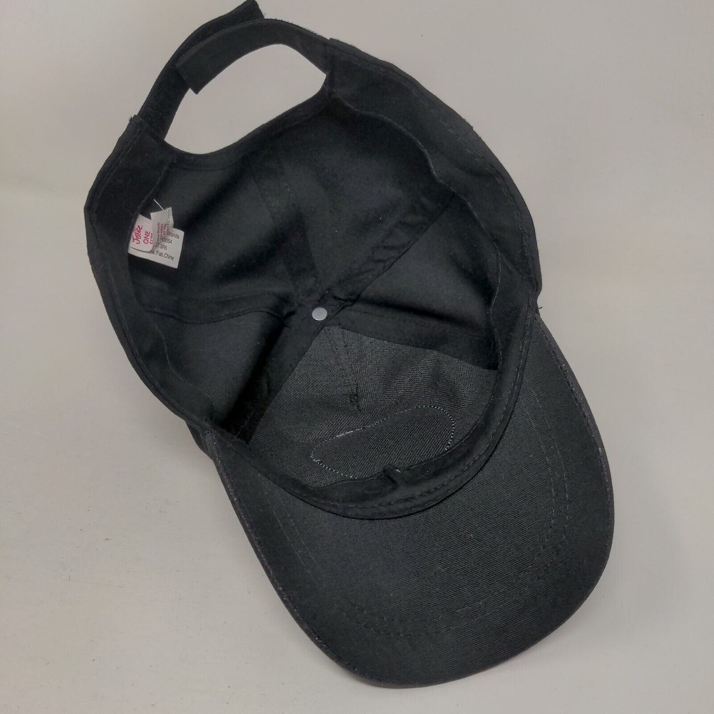 S Initial Strapback Hat Black One Size Adjustable Embroidered Glitter Justice