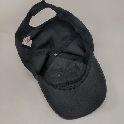S Initial Strapback Hat Black One Size Adjustable Embroidered Glitter Justice