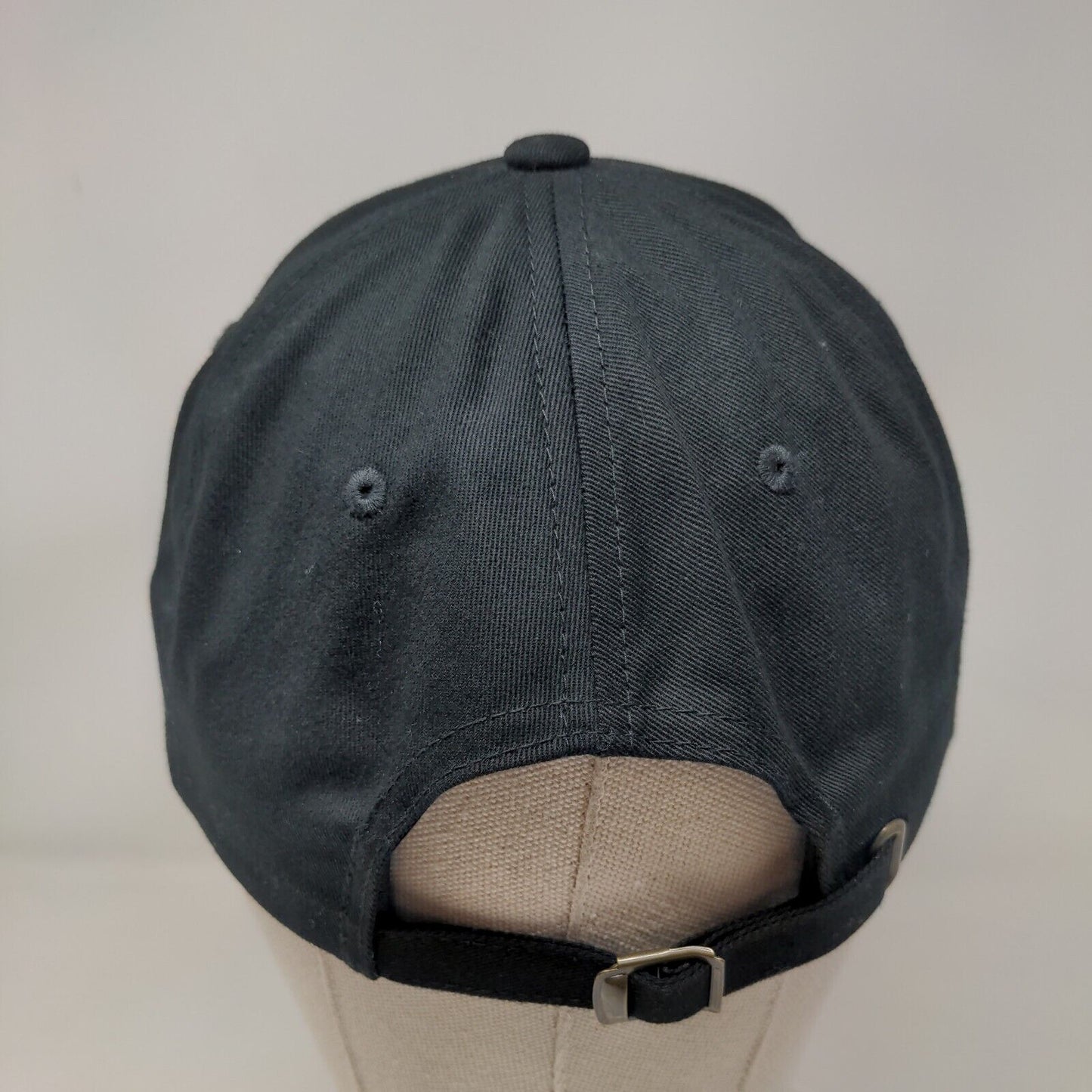 Yupoong Classics Slideback Hat Black Red Checkmark Embroidered Logo