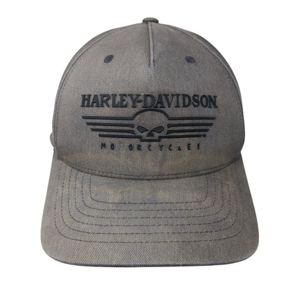 Harley-Davidson Motorcycles Fitted Hat Gray S/M Flexfit Embroidered 6 Panel