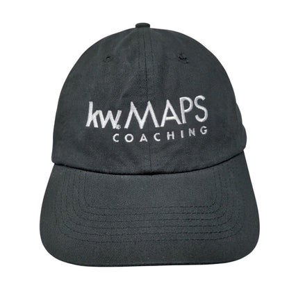 KW Maps Coaching Slideback Hat Black OSFM Embroidered Vent Holes