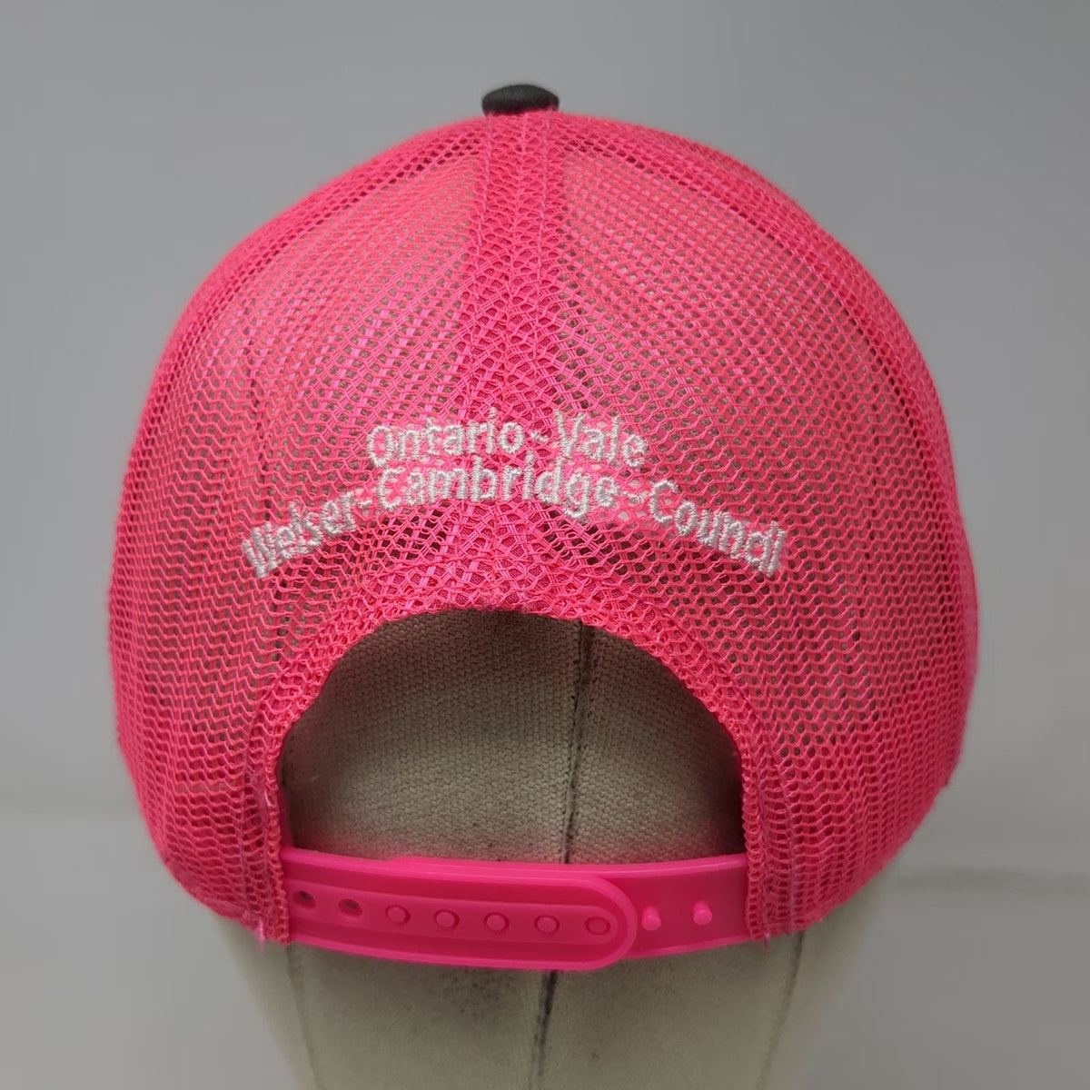 Cap America Gray Pink One Size Trucker Hat Farmers Supply Co-op Mesh Snapback