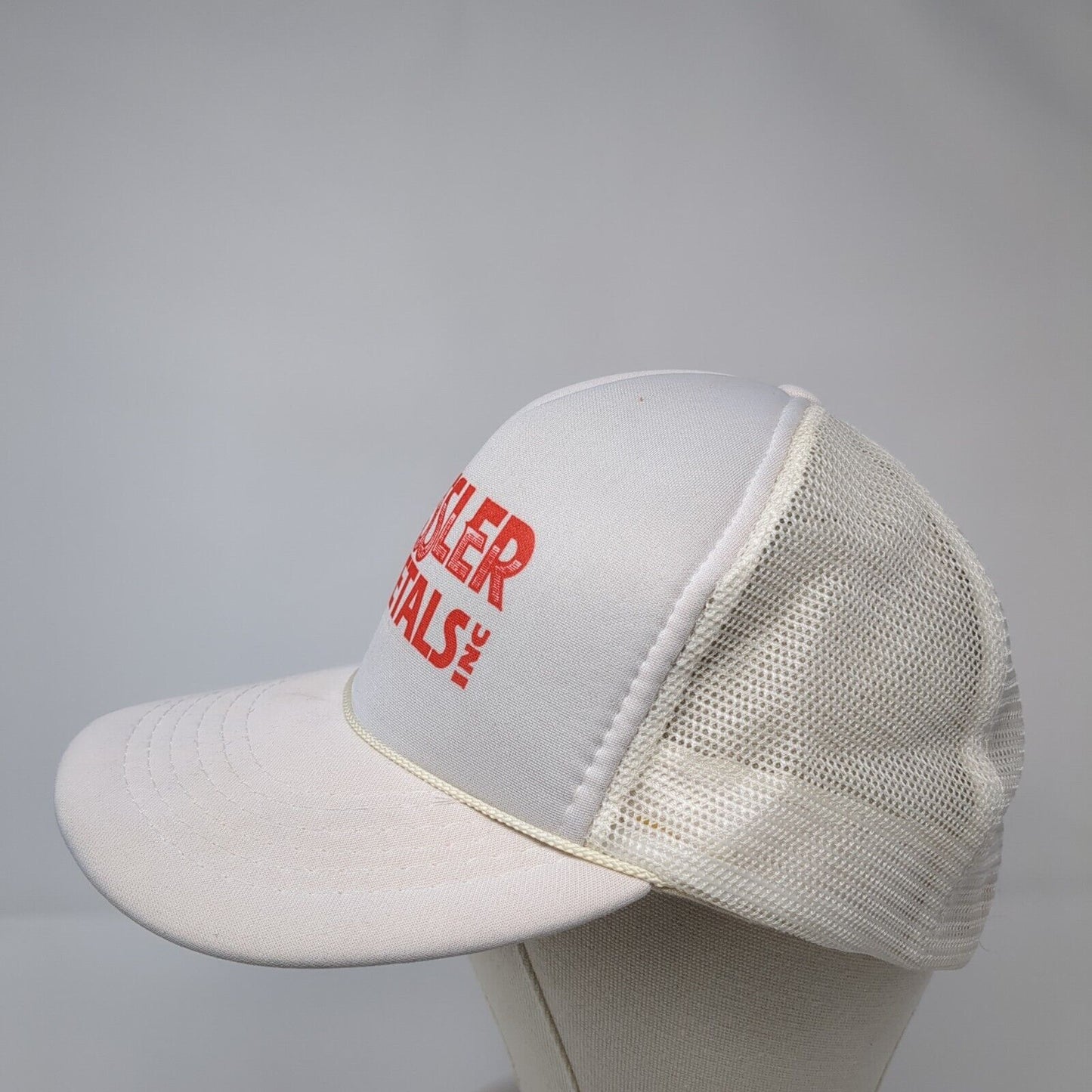 Sessler Metals Inc. Snapback Rope Trucker Hat White One Size Mesh Back