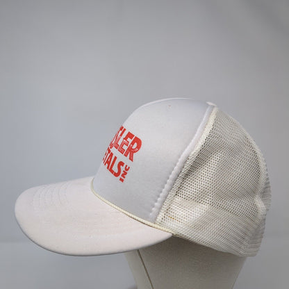 Sessler Metals Inc. Snapback Rope Trucker Hat White One Size Mesh Back