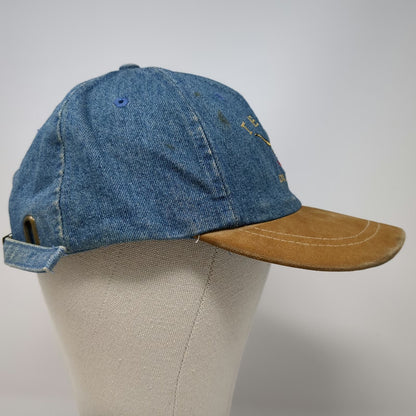 Falcon Baseball Cap Blue One Size Denim Suede Brim Texas Dallas Longhorn Hat