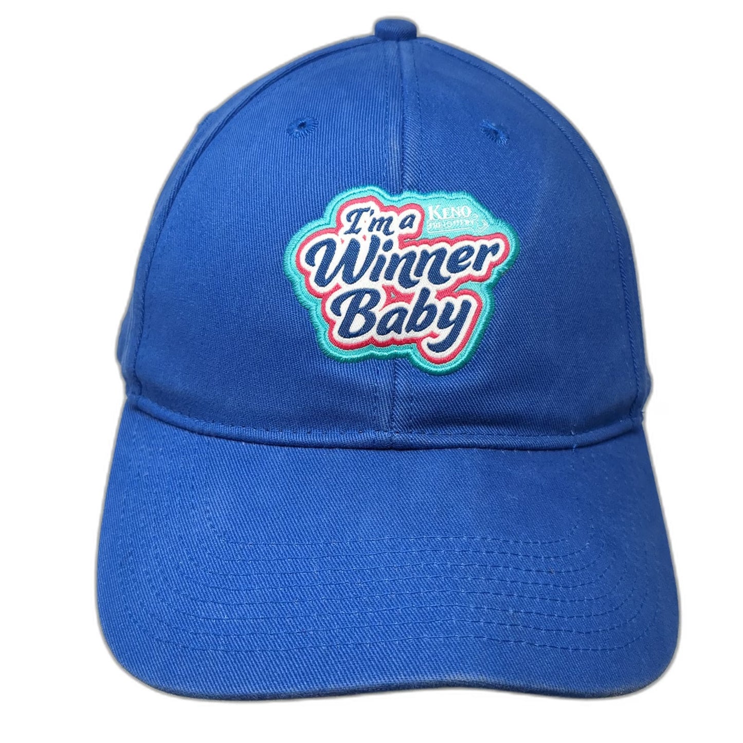 Blue Keno Lottery I'm a Winner Baby Baseball Cap One Size Hat Strapback Curved