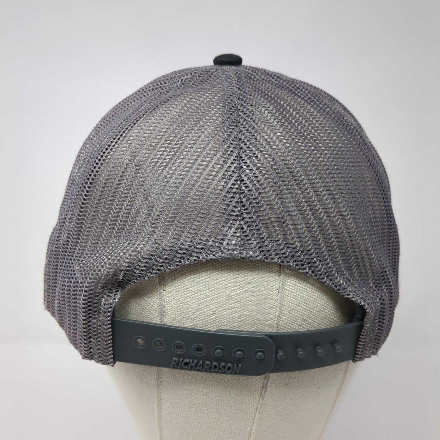 LCS Snapback 112 Trucker Hat Gray One Size Adjustable Mesh Back Richardson
