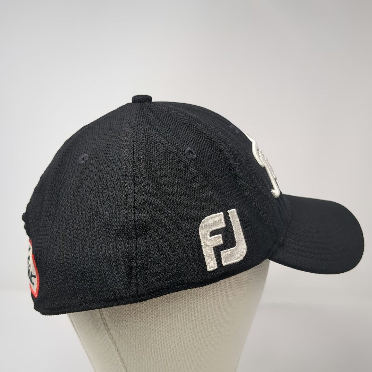 Titleist New Era Cap Black White L Pro V1 FootJoy Stretch Fit Spandex Golf Hat