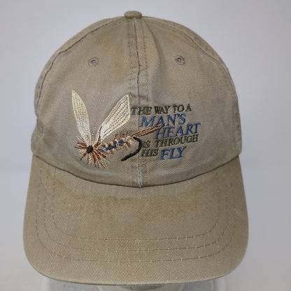 The Way To A Man's Heart Is Through His Fly Slideback Hat Brown One Size
