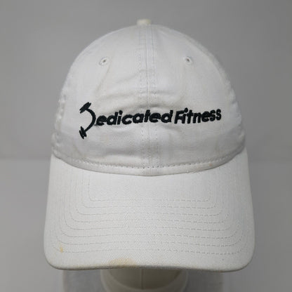 Dedicated Fitness Slideback Hat White OSFM Embroidered New Era 9Twenty