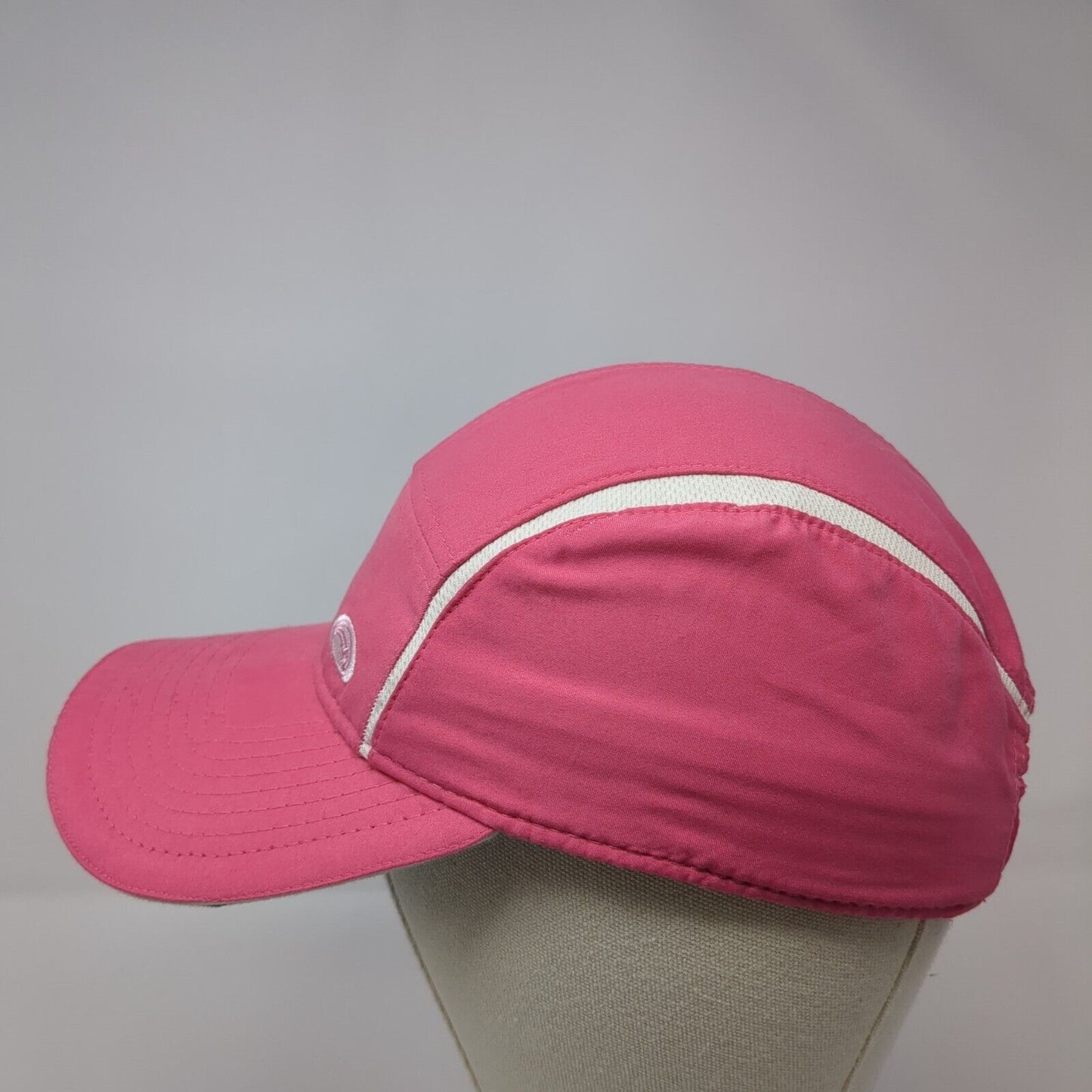 Signatures Strapback 5 Panel Cap Pink One Size Adjustable Embroidered Mesh Lined