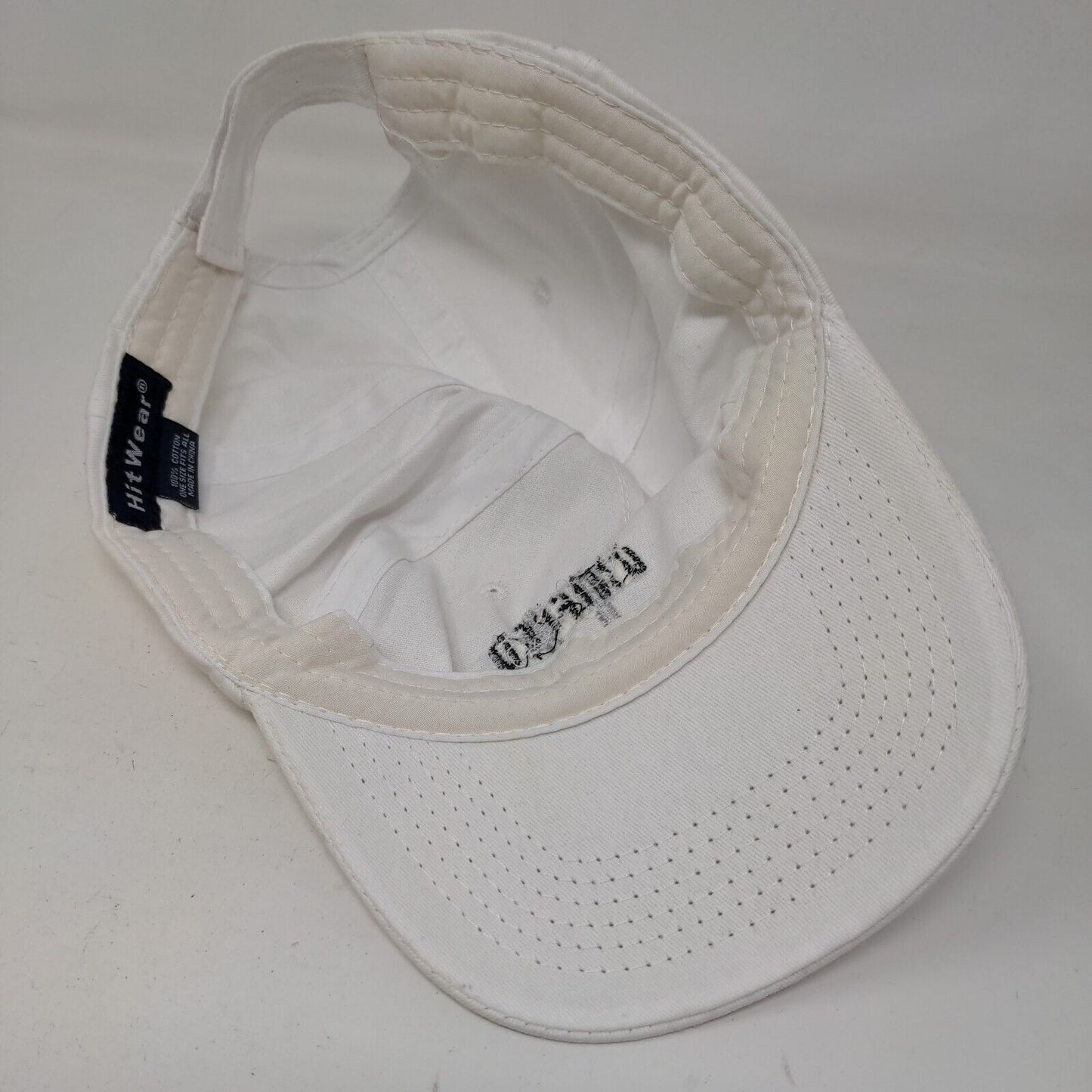 Hit Wear Men's Strapback Hat White OSFA Embroidered Unified Logo Cotton