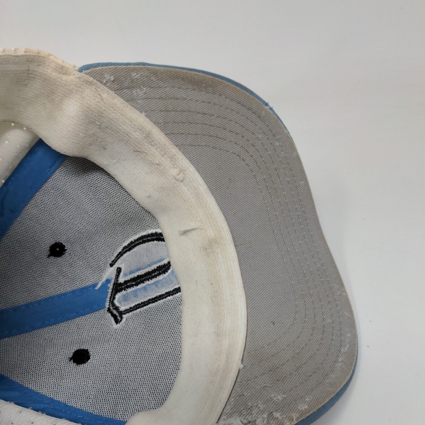 The Game Pro Fitted Hat Blue XS Embroidered Logo Colorblock 6 Panel