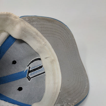 The Game Pro Fitted Hat Blue XS Embroidered Logo Colorblock 6 Panel