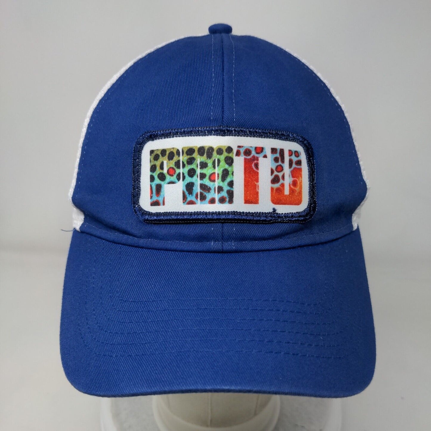 PINTU Snapback Trucker Hat Blue One Size Adjustable Mesh Back Cap America