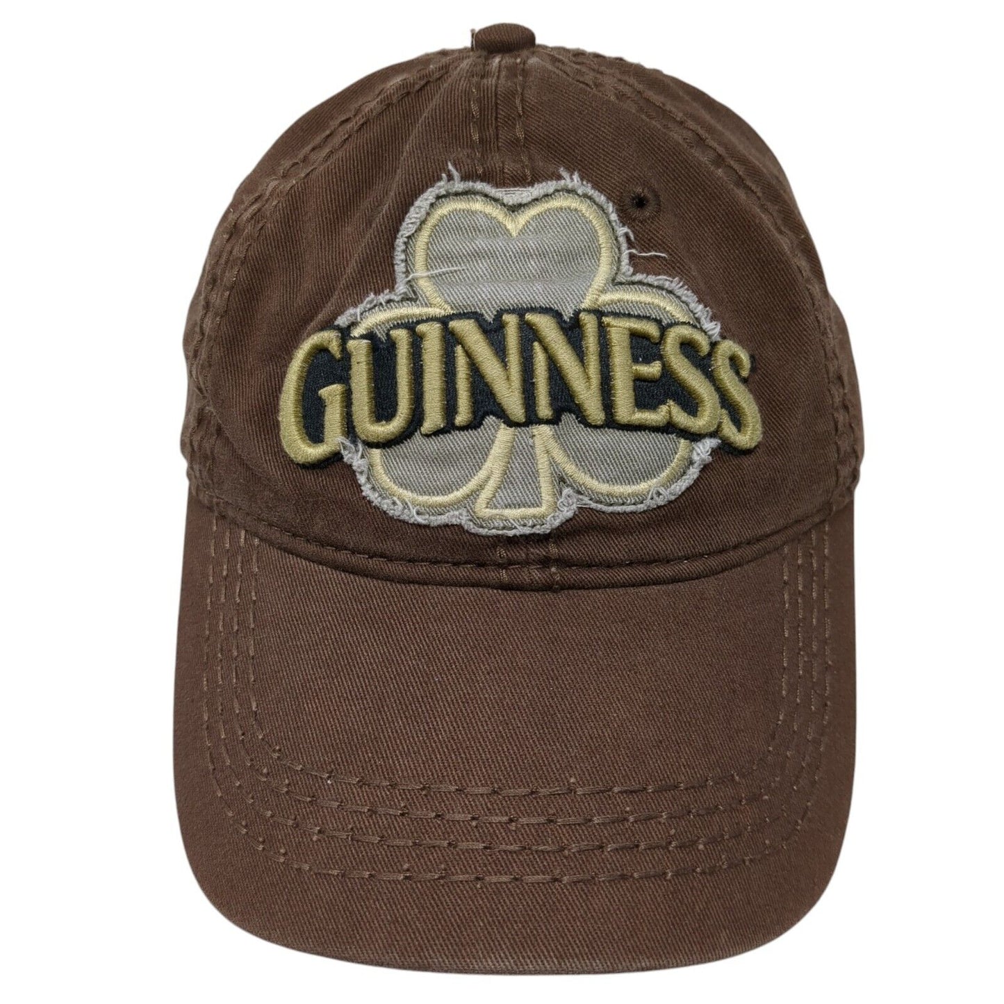 Guinness Slideback Hat Brown One Size Adjustable Embroidered 6 Panel Cotton