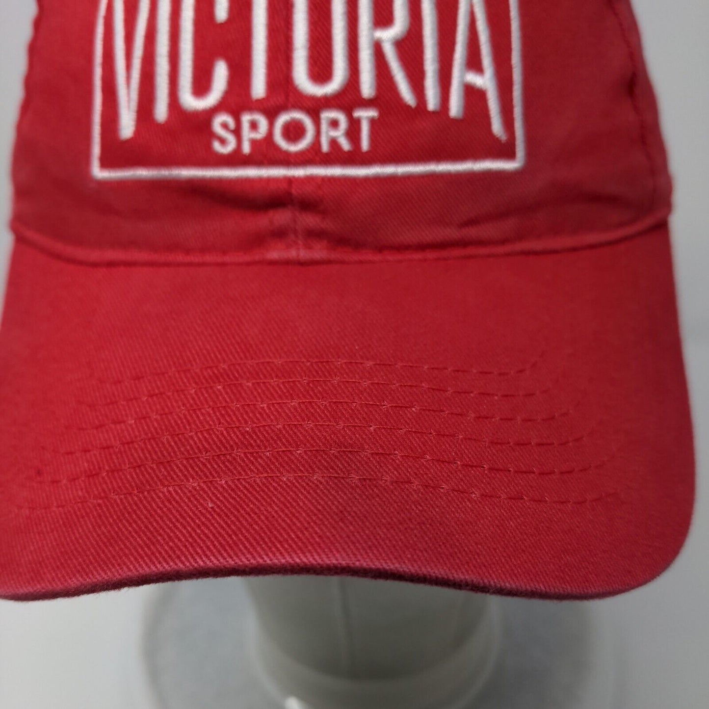 Victoria Sport Strapback Hat Red OSFA Adjustable Embroidered Apollo