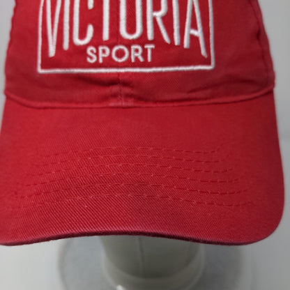 Victoria Sport Strapback Hat Red OSFA Adjustable Embroidered Apollo