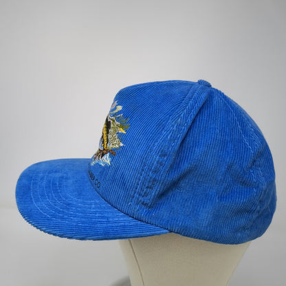 Mountaintop Marketing Trucker Blue One Size Corduroy Fishing Fish Snapback Hat