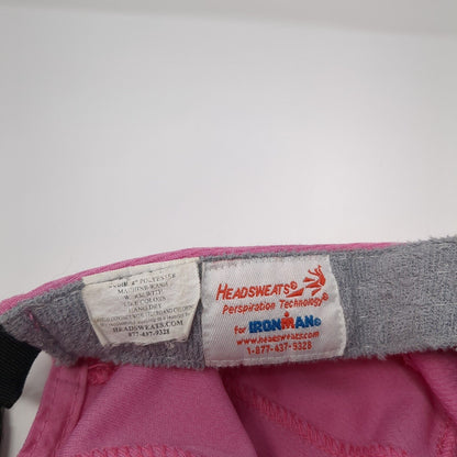 Headsweats 5 Panel Cap Pink One Size Adjustable Embroidered Breathable Blank
