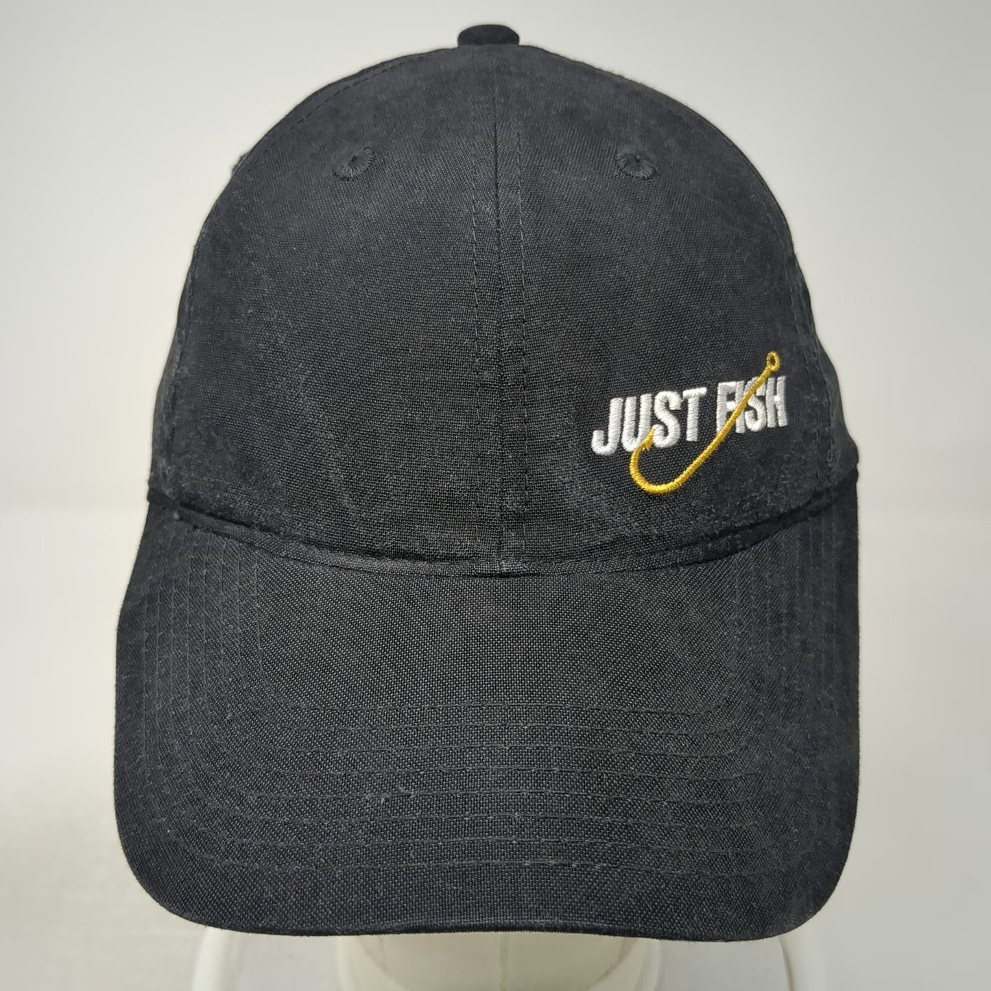 Outdoor Cap Baseball Cap Black One Size Just Fish Hook Graphic Slideback Hat