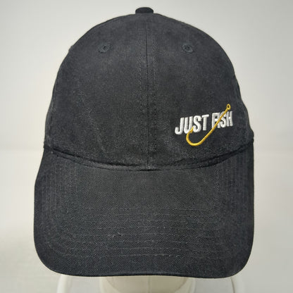 Outdoor Cap Baseball Cap Black One Size Just Fish Hook Graphic Slideback Hat